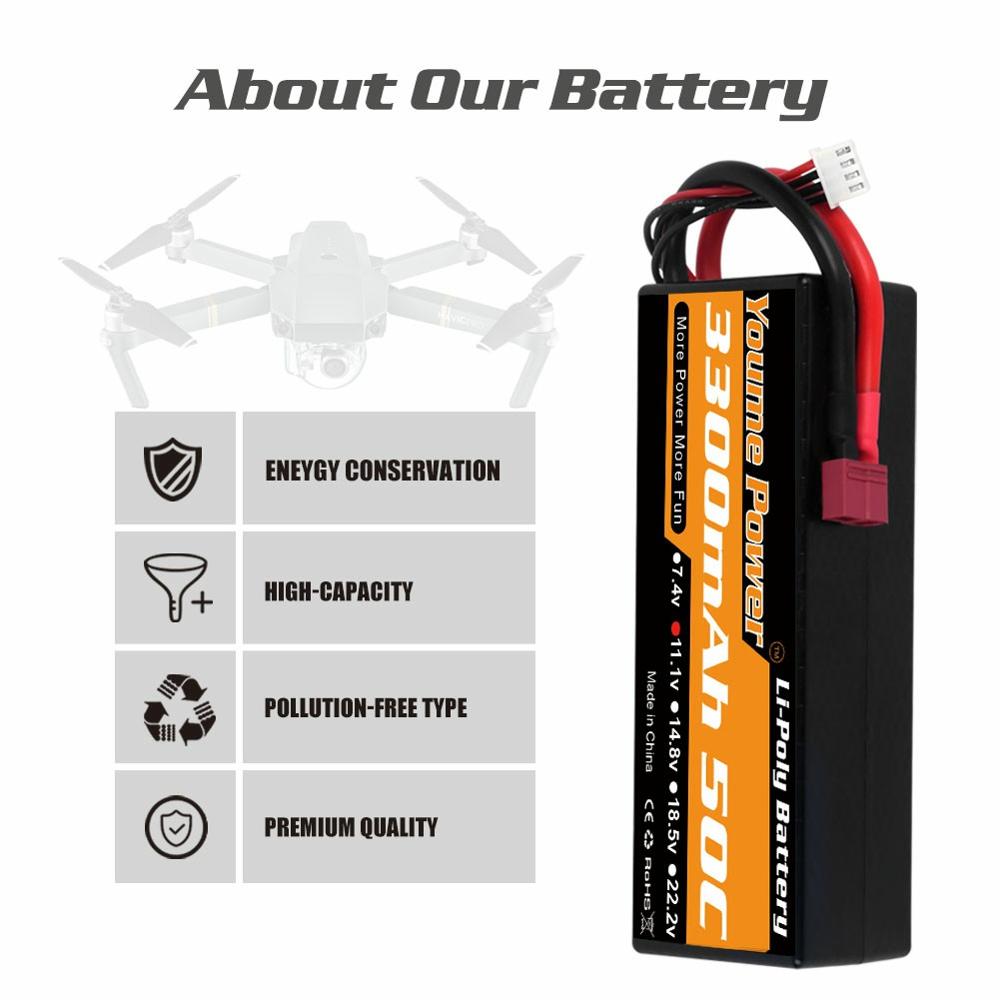 
                  
                    Load image into Gallery viewer, 1PCS 11.1V 3300mah RC LIPO Battery - Youme Power
                  
                