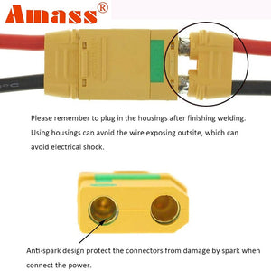 
                  
                    Load image into Gallery viewer, YOUME 2pcs XT90S anti spark connector Amass XT90-S coonector Anti-Spark Male Female Adapter for Car Lipo Battery
                  
                