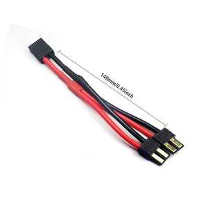 
                  
                    Load image into Gallery viewer, 1PCS Traxxas TRX 2-Male to 1-Female Parallel Adapter Wire Cable 14awg 3.93in for RC LiPO Battery
                  
                