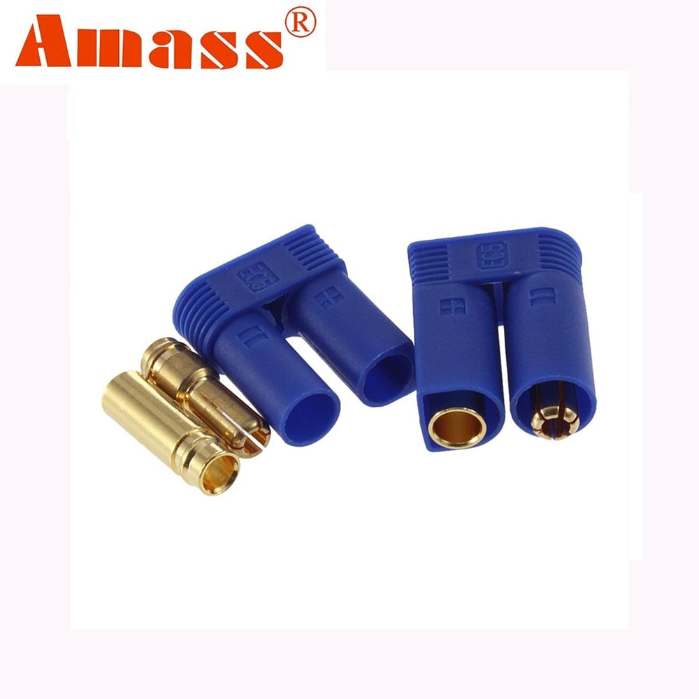 
                  
                    Load image into Gallery viewer, 10PCS Amass EC5 Connector 5.0mm Bullet Banana plug Connector Female Male 5mm Bullet Gold Connector for RC ESC Motor Lipo Battery
                  
                