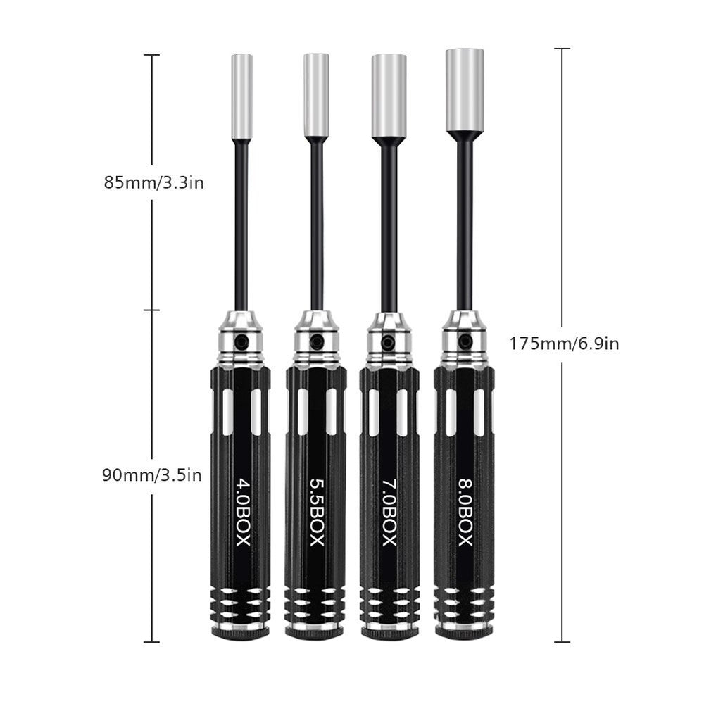 
                  
                    Load image into Gallery viewer, Allen Screwdriver 4.0mm 5.5mm 7.0mm 8.0mm Hex Driver Set RC Tool Flat Head Hexagon Screw Driver Wrench Tool Kit for RC Car Drone
                  
                