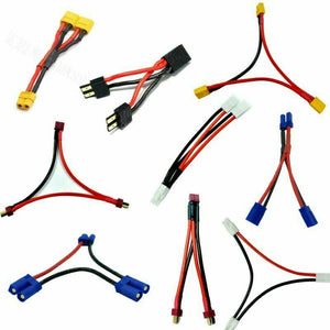 
                  
                    Load image into Gallery viewer, AMASS XT60 T Deans EC5 Tamiya XT90 EC3  Ttraxsas Connectors Silicone cable  Wiring Parallel Series for RC Lipo Battery
                  
                