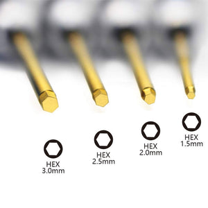 
                  
                    Load image into Gallery viewer, Hex Screw Driver Screwdriver Set 1.5mm 2.0mm 2.5mm 3.0mm Hexagon Tool Kit For FPV Racing Drone Heli Airplanes Cars Boat RC Parts
                  
                