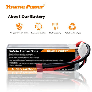 
                  
                    Load image into Gallery viewer, 1PCS 4S 14.8v 4500mah RC LIPO Battery - Youme Power
                  
                