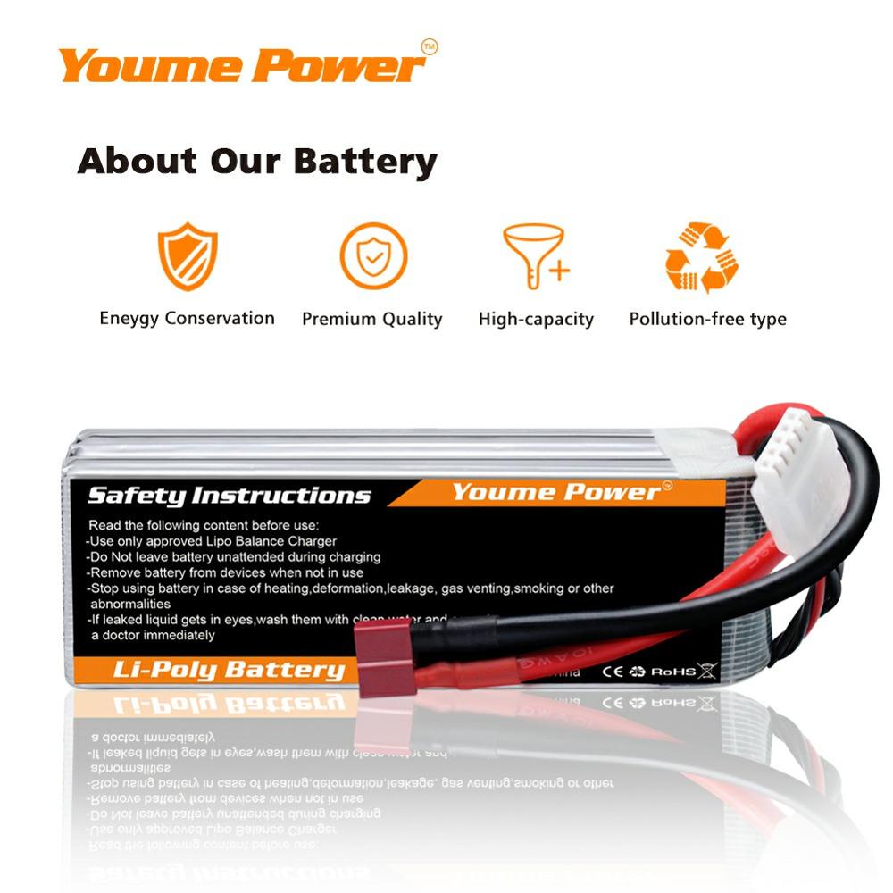
                  
                    Load image into Gallery viewer, 14.8V 4S 5200mAh 50C RC LIPO Battery - Youme Power
                  
                