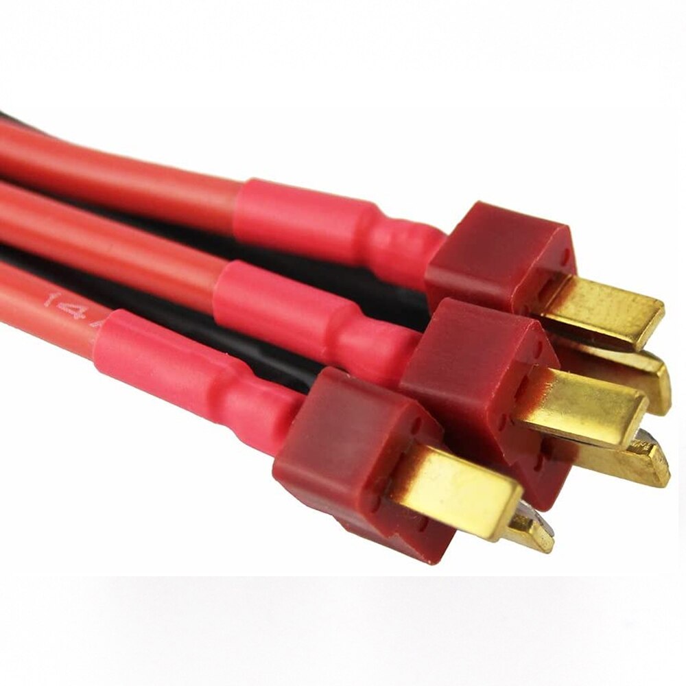 
                  
                    Load image into Gallery viewer, 1 Pairs Deans connector T Plug  converters Male Female Connector Silicone Wire with 3.93inch 14awg Battery Connect Cable
                  
                