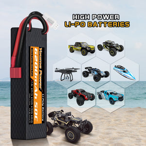 
                  
                    Load image into Gallery viewer, 1PCS 2S 6200mah RC LIPO Battery - Youme Power
                  
                