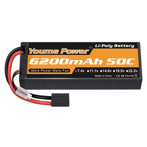 
                  
                    Load image into Gallery viewer, 1PCS 2S 6200mah RC LIPO Battery - Youme Power
                  
                