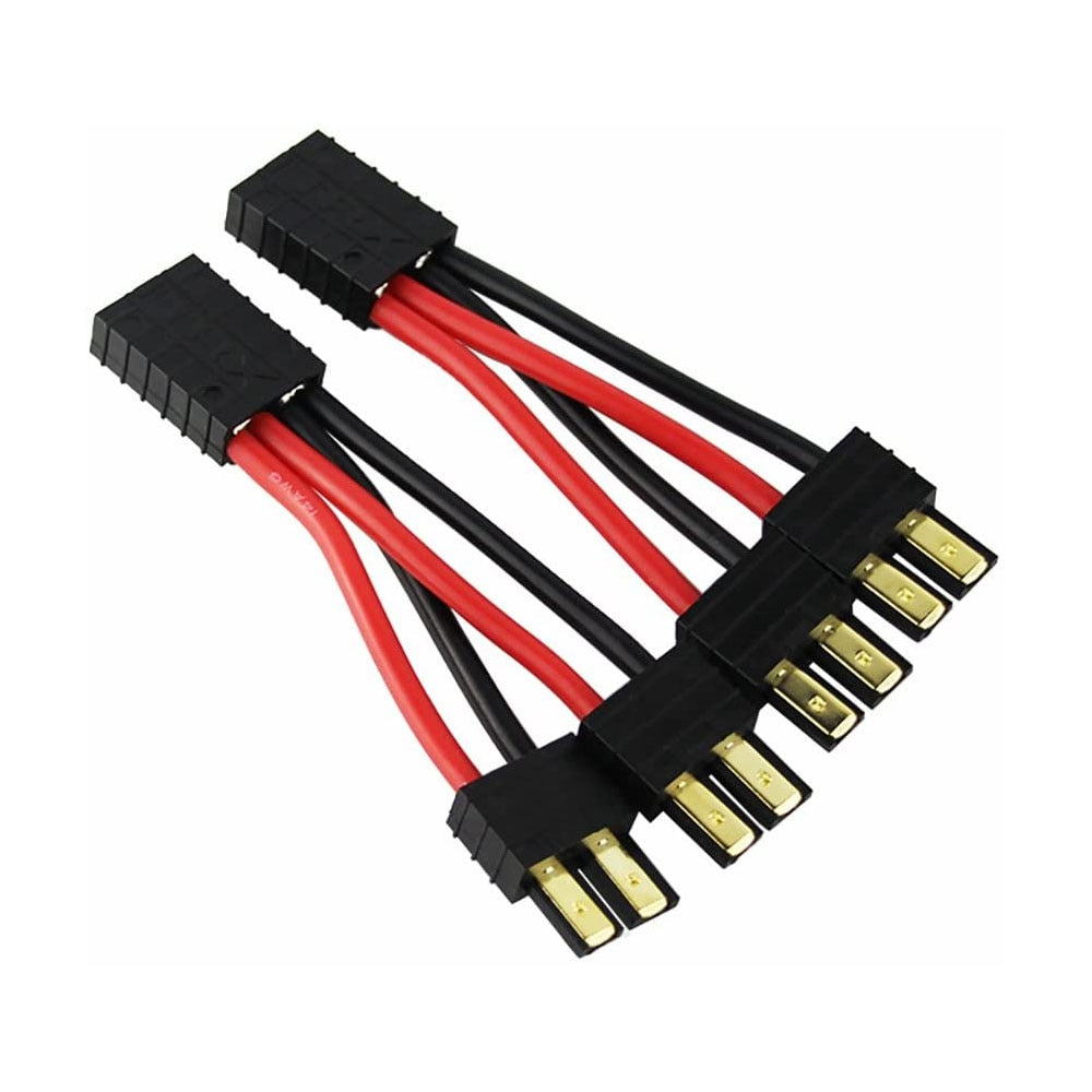 1PCS Traxxas TRX 2-Male to 1-Female Parallel Adapter Wire Cable 14awg 3.93in for RC LiPO Battery