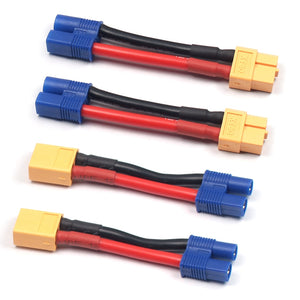 
                  
                    Load image into Gallery viewer, Youme 4pcs XT60 Female to Male EC3 connector 14AWG Silicone Wire Connector Adapter Cable Converter for RC Charger Quadcopter
                  
                