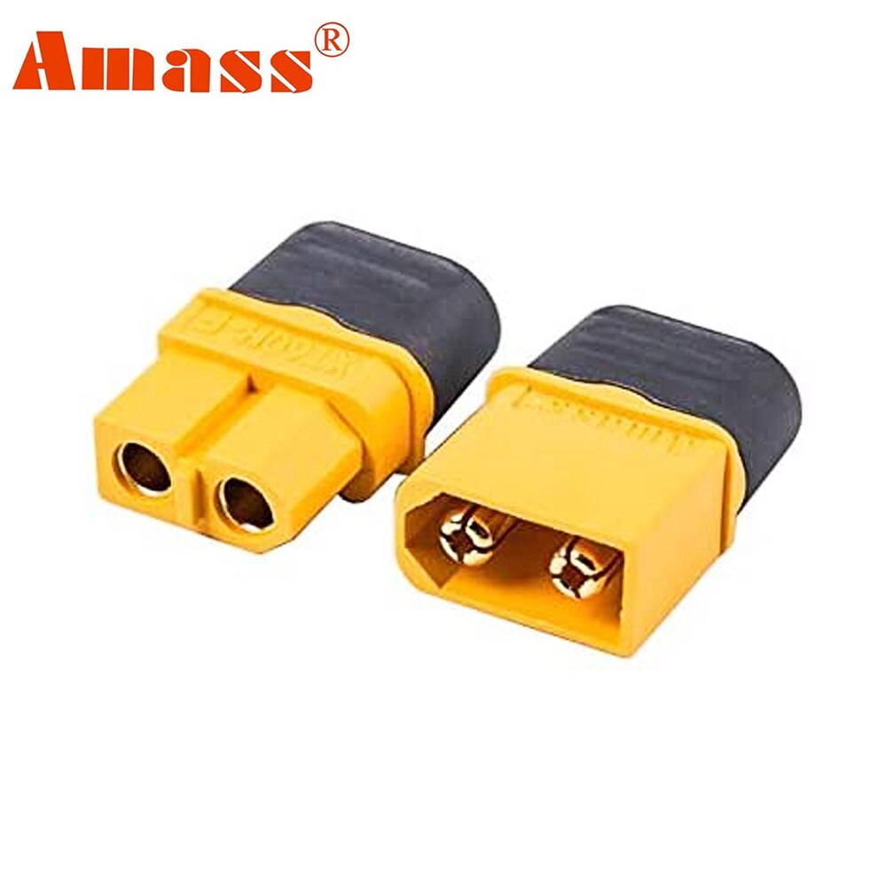 
                  
                    Load image into Gallery viewer, 10pcs Amass XT60H+ XT60 connector with cover protection Male Female Power Plug with Sheath for Lipo Battery RC Planes Cars
                  
                