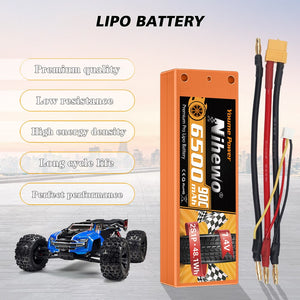 
                  
                    Load image into Gallery viewer, 1PCS 2S 7.4v 6500mah RC LIPO Battery - Youme Power
                  
                